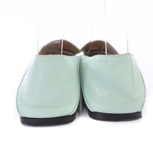 Sergio Rossi アイレット ローファー スクエアトゥ 24.0m ライトブルー