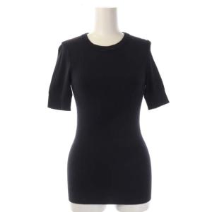 コットン ハリヌキ ショートスリーブ トップス カットソー クルーネック 半袖 濃紺 ダークネイビー