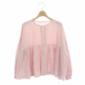 マイパフィブラウス ノーカラー 長袖 F ピンク