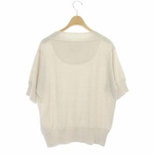 MHL. 21SS FINE SLUB COTTON LINEN ニット セーター サマー 半袖 2 ライトグレージュ