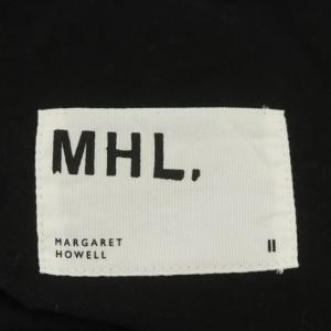 MHL. ワイドパンツ コットン バギー ボタンフライ 2 ブラック