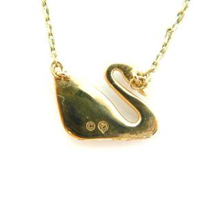 SWAROVSKI ネックレス スワン ゴールド色