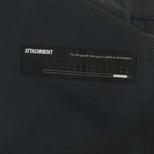 ATTACHMENT 20AW ハイストレッチ ツイル ツータック ワイド テーパードパンツ イージー ドロスト 1 グレー