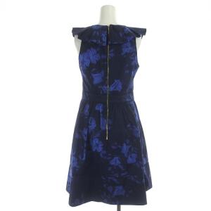 kate spade new york カリフォルニア ドリーミング ハイビスカス ワンピース ノースリーブ 膝丈 2 紺 青 ネイビー ブルー NJMU8881