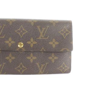 LOUIS VUITTON ポシェット ポルト モネ クレディ モノグラム 長財布 二つ折り ブラウン M61725