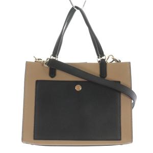 COLE HAAN ショルダーバッグ ハンドバッグ ロゴ 2way ポーチ付き べージュ 緑 グリーン