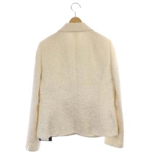 Leilian LINTON ツイード ビジュー ジャケット シャギー 9 ライトベージュ