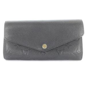 M61182 モノグラム アンプラント ポルトフォイユ サラ 二つ折り長財布 レザー 黒