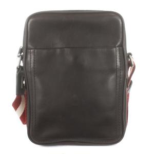 BALLY ショルダーバッグ レザー ロゴ ブラウン レッド