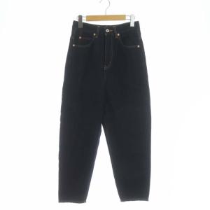 デニムパンツ ジーンズ テーパード ハイウエスト 36 ダークブルー