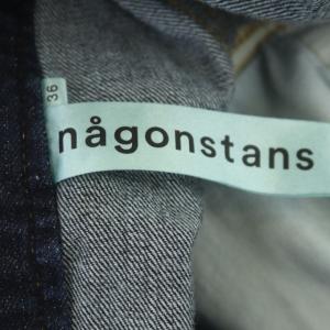 nagonstans デニムパンツ ジーンズ テーパード ハイウエスト 36 ダークブルー