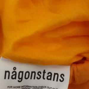 nagonstans 22SS MAT SHELL アシンメスカート フロントデザイン タック ロング ナイロン S オレンジ