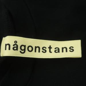 nagonstans 21SS CO Thick Jersey 立体ドレープドレス ワンピース イレギュラーヘム 黒