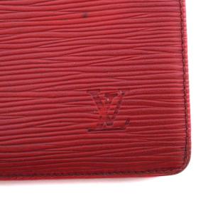 LOUIS VUITTON MALLETIER刻印 エピ ポルト ビエ カルトクレディ 財布 二つ折り レッド M63547