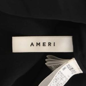 Ameri VINTAGE 21SS FLUFFY MACARON DRESS ワンピース シアー 切替 パフスリーブ 黒