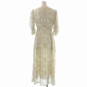 Ameri VINTAGE 21SS MEDI PALACE EMBROIDERY DRESS 刺繍 ワンピース 七分袖 ロング