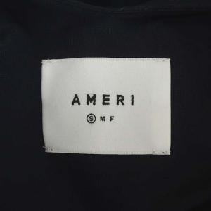 Ameri VINTAGE AMANDA DRESS ワンピース ロング 長袖 花柄 前開き フレア S ネイビー