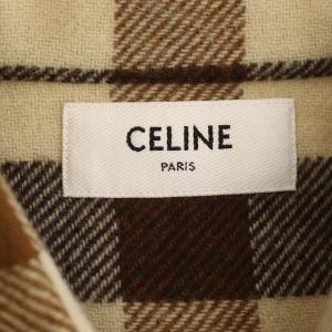 CELINE by Hedi Slimane チェックルーズシャツ 38 ブラウン