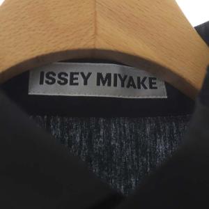 ISSEY MIYAKE 14AW プリーツデザイン ブラウス シャツ コットン 長袖 2 黒 ブラック