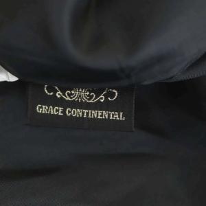 GRACE CONTINENTAL マルチフラワープリーツスカート ロング 36 マルチカラー ブラック