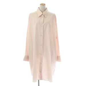 MM6 2WAY シャツ ワンピース ロング 長袖 46 ライトピンク