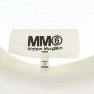 Martin Margiela MM6 コットン ランジェリープリント Tシャツ カットソー 半袖 M 白 グレー