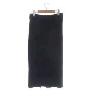 MADISONBLUE BOTTLE SK W/RY タイトスカート ボトルライン ロング スリット ウール 0 ダークネイビー