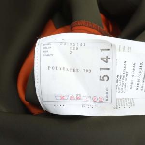 sacai バイカラー シアー切り替え ワンピース 2 カーキ オレンジ