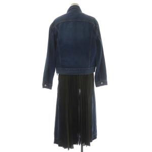sacai プリーツドッキングデニムコート 1 インディゴ カーキ