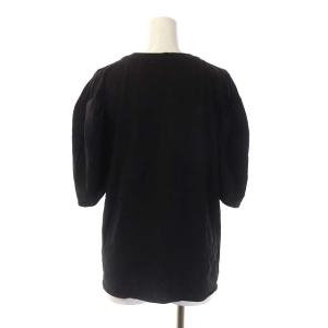 Deuxieme Classe CELERI 21SS PUFF Tシャツ カットソー 五分袖 クルーネック パフスリーブ 黒 ブラック