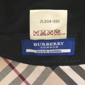 BURBERRY BLUE LABEL 帽子 コーデュロイ ブラック