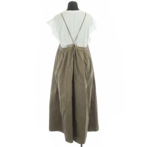 JOURNAL STANDARD relume 22SS フリルTセットサロペット カットソー 半袖 ワイド ギャザー F 白 モカ