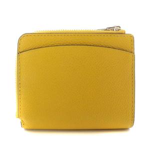 kate spade new york 21年製 財布 二つ折り L字ファスナー レザー イエロー PWRU7160