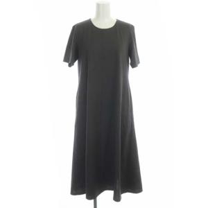 vingt-trois 22SS ペルーコットン カットソー ワンピース ロング 半袖 フレア 32 チャコールグレー