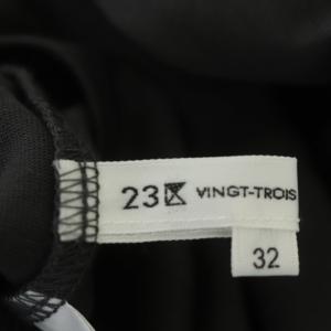 23区 vingt-trois 22SS ペルーコットン カットソー ワンピース ロング 半袖 フレア 32 チャコールグレー