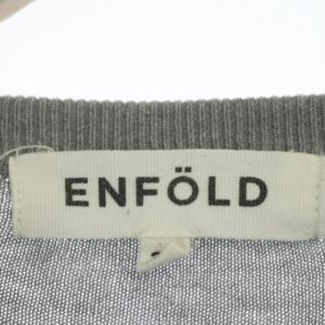 ENFOLD カーディガン ニット シルク コットン 長袖 38 グレー