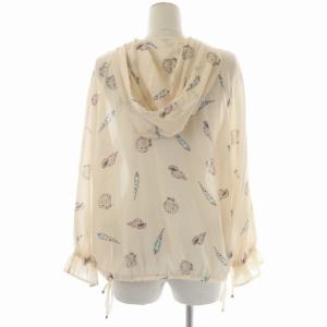 Grace Class 22SS シェルモチーフフーディー パーカー パールボタン シアー 長袖 36 ライトベージュ