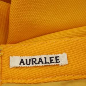 AURALEE WOOL KID MOHAIR KERSEY SLIT SKIRT スカート ロング 台形 セミフレア スリット 0 オレンジ