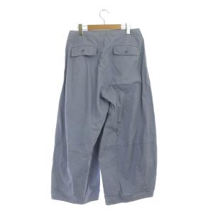 Drawer コットンバイオワイドパンツ ボタンフライ コクーン 36 青 ブルー