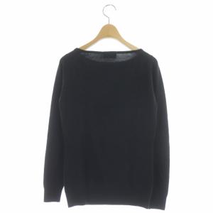 JOHN SMEDLEY ウール ボートネック長袖セーター ニット S ネイビー