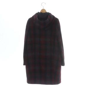 HYSTERIC GLAMOUR ウールチェックダッフルコート ミドル丈 総裏地 F グレー