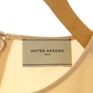 UNITED ARROWS ティアード ギャザー ブラウス プルオーバー ノースリーブ ベージュ