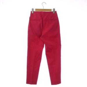 UNITED ARROWS シャイニー ドライ スリムパンツ テーパードパンツ ストレッチ 34 マゼンタ