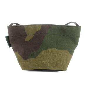 Hervé Chapelier ショルダーバッグ 舟型 カモフラ柄 ナイロン カーキ 1927W