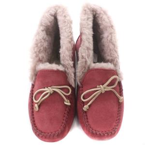 UGG australia ALENA  スリッポン モカシン シューズ リボン ムートン 24cm ピンク