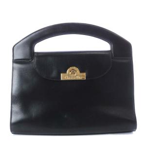 ハンドバッグ トップハンドル レザー ブラック
