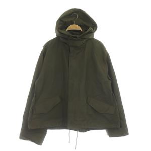 グログランフーディーブルゾン ジップアップ ワイド フレア 36 カーキ