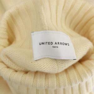 UNITED ARROWS ウールカシミヤ タートルネック ニット セーター 長袖 アイボリー