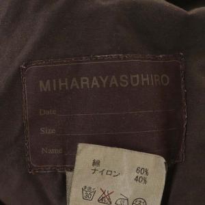 MIHARA YASUHIRO コットンナイロンラップデザインパンツ ワイド ジッパーフライ S ブラウン