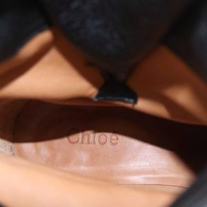 Chloe ベルテッドバイカーショートブーツ レザー 38 ブラック